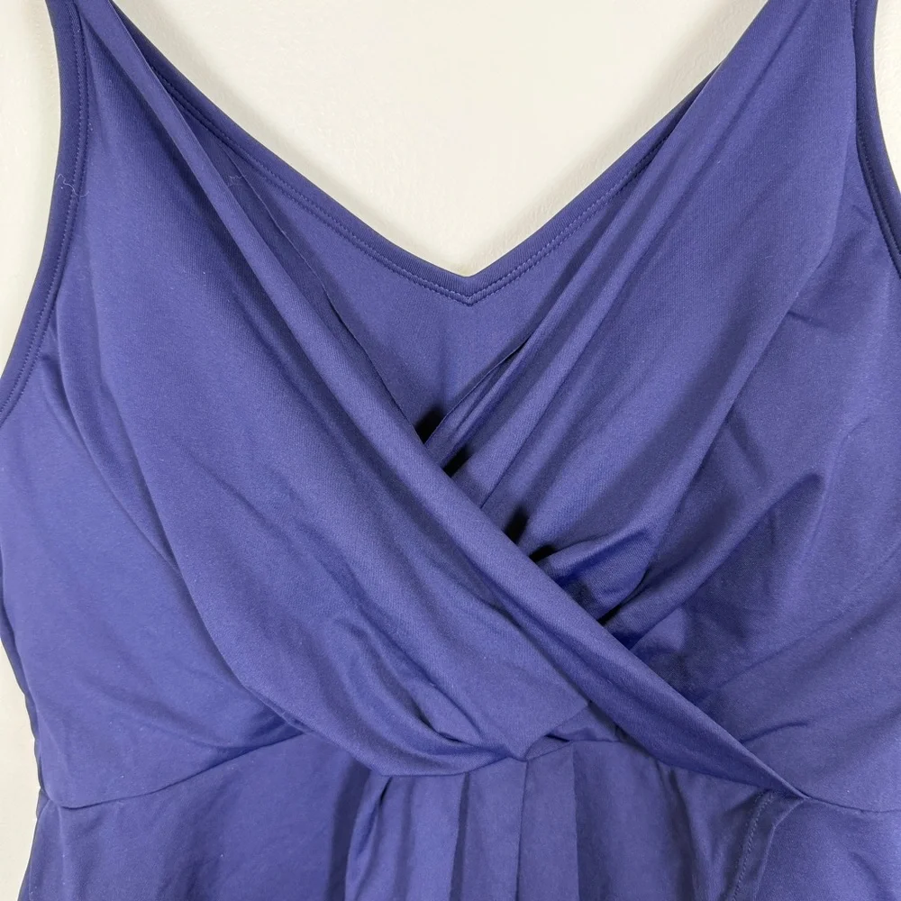 Lands’ End Navy Swim Dress Size Large Built-In Bra Tummy Control NWOT Modest - Picture 7 of 7